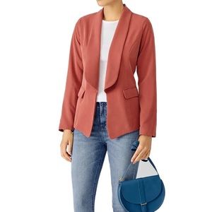 Slate & Willow rust boyfriend blazer